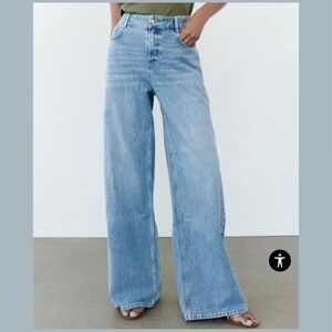 NWT ZARA High Rise, Wide Leg Jeans